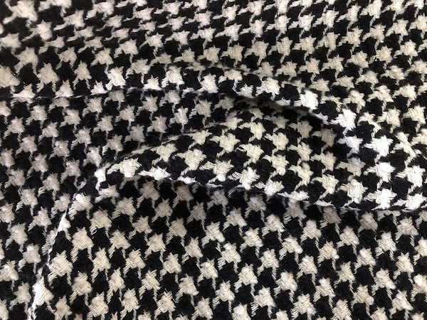 Black & White Houndstooth, Bouclè Tweed Suiting