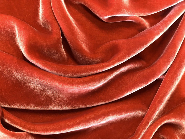 Silk Blend Velvet, Deep Terracotta