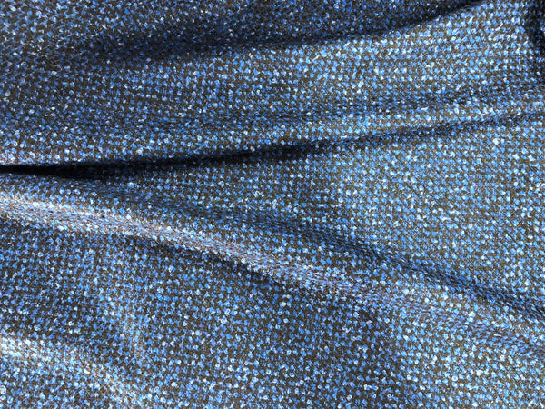 Black & Blue Speckled Tweed Bouclè