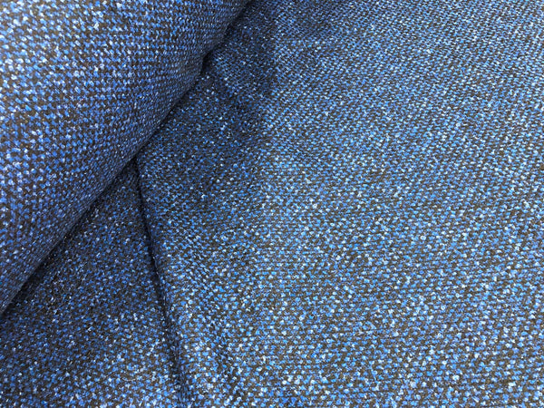 Black & Blue Speckled Tweed Bouclè