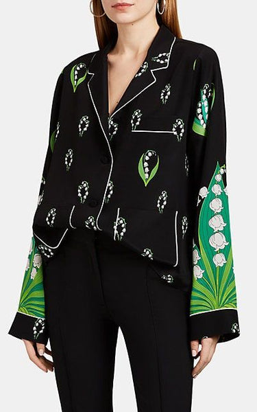 PANEL- Lily of the Valley Valentino Poplin