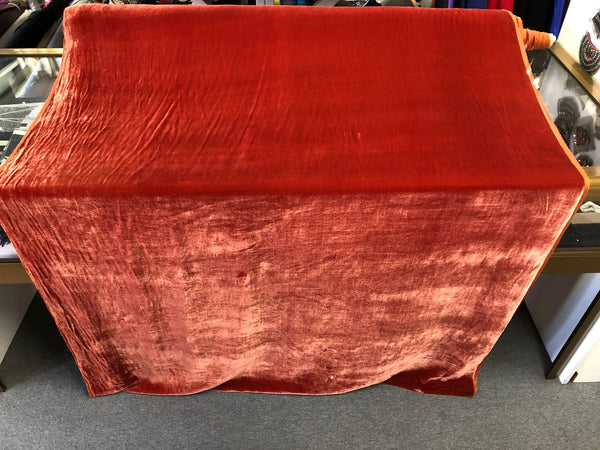 Silk Blend Velvet, Deep Terracotta