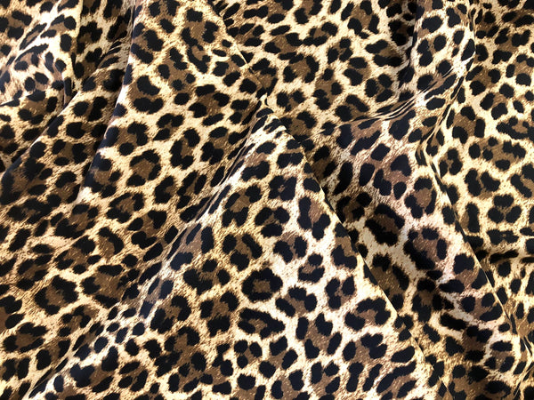 Leopard Animal Print on Fine Cotton Poplin