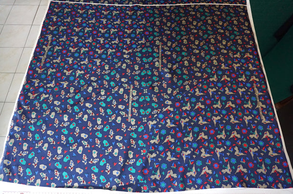 PANEL- Vintage Missoni Silk Twill, Island Home Navy