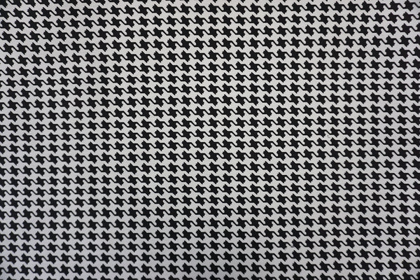 Black & White Houndstooth Jacquard Suiting