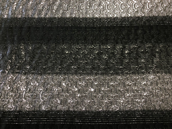 Wool & Lurex Stripe  Jacquard