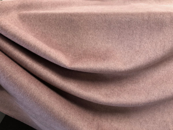 Reversible Napped Double Coating, Dusty Pink & Ivory