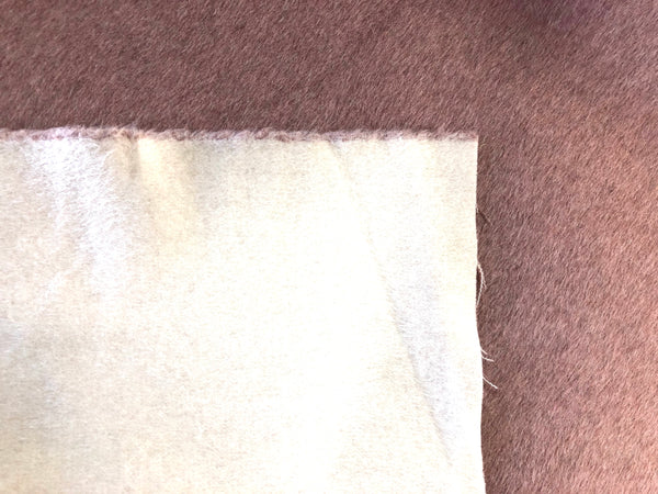 Reversible Napped Double Coating, Dusty Pink & Ivory