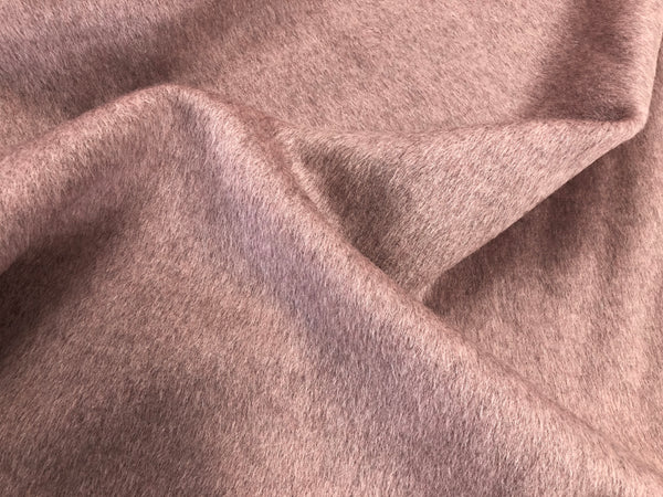 Reversible Napped Double Coating, Dusty Pink & Ivory