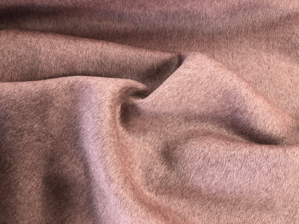 Reversible Napped Double Coating, Dusty Pink & Ivory