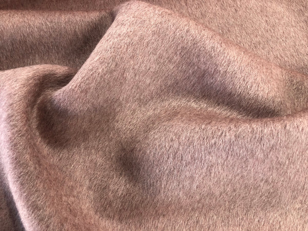 Reversible Napped Double Coating, Dusty Pink & Ivory