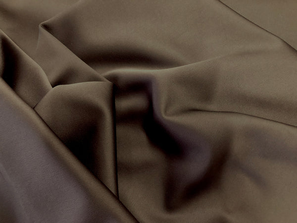 Heavy Stretch, Bonded, Dark Chocolate Satin