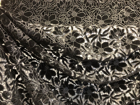 Embroidered Velvet, Black on Black (1)