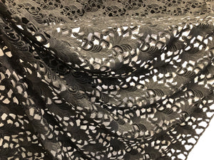 Embroidered Velvet, Black on Black (2)