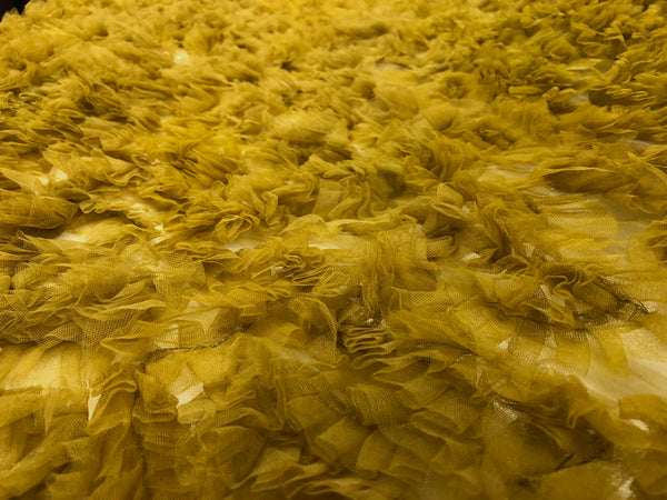 Frilly  Mesh, Mustard