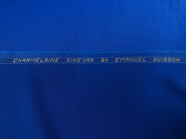 Italian Wool Gaberdine  Satin  Suiting, Royal Blue