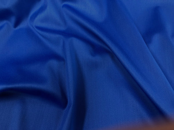 Italian Wool Gaberdine  Satin  Suiting, Royal Blue