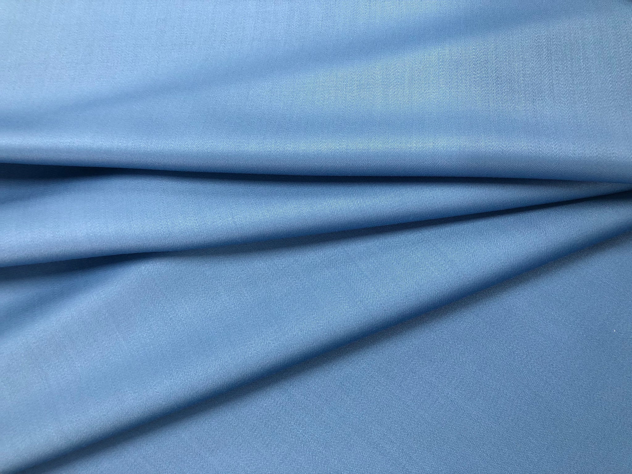 Stretch Wool Sateen  Suiting, Cerulean