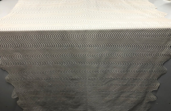 Embroidered Waves Cream Organza