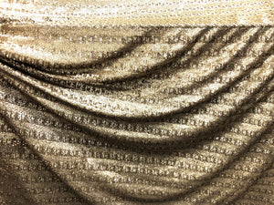 Gold Stripe Sequinned Mesh