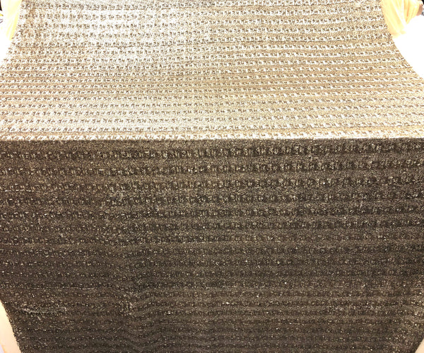 Gold Stripe Sequinned Mesh