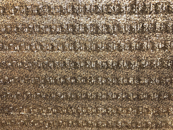 Gold Stripe Sequinned Mesh