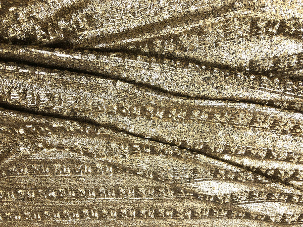 Gold Stripe Sequinned Mesh