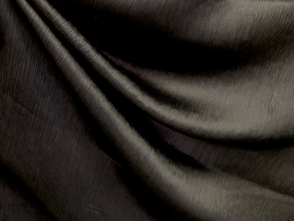 Crinkle Satin, Black