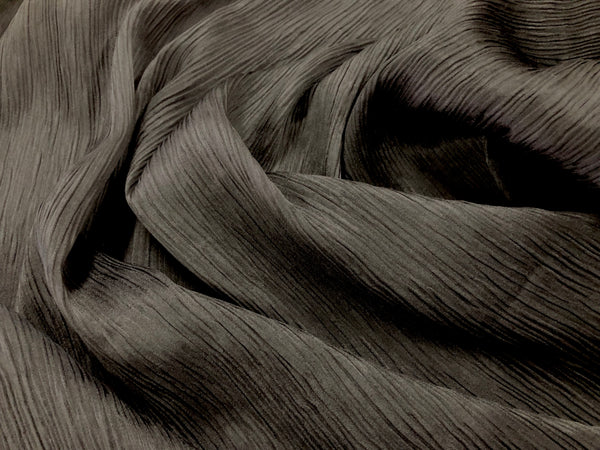 Crinkle Satin, Black