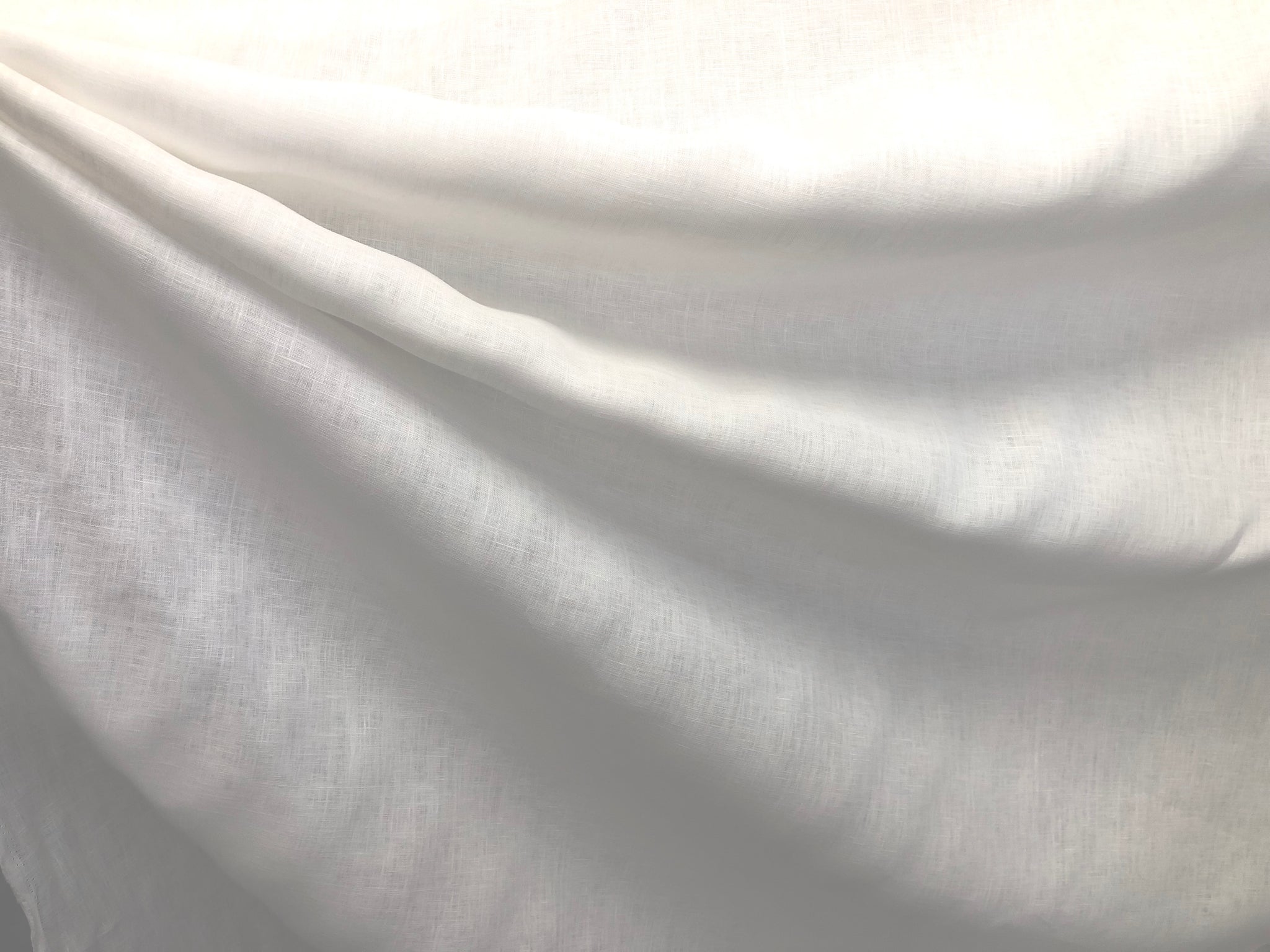 Plain Weave  Linen, White