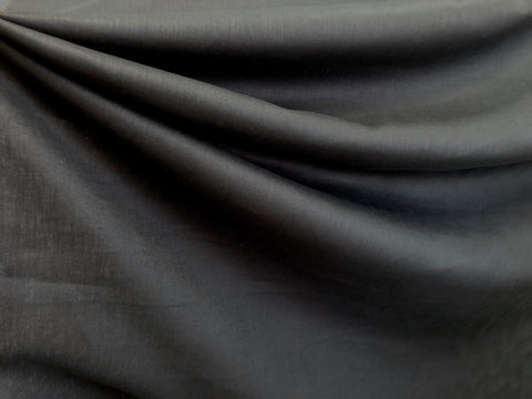 Plain Weave  Linen, Black