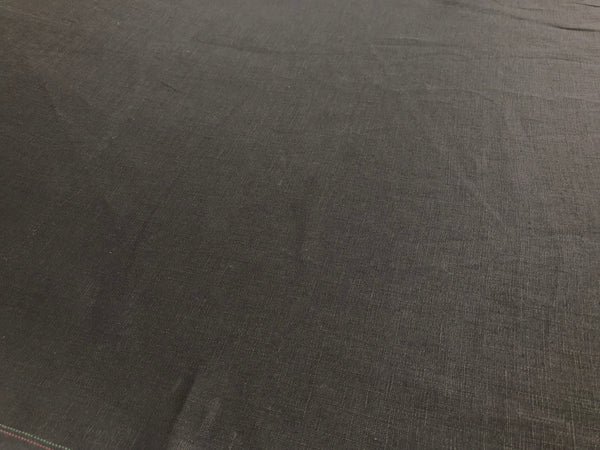 Plain Weave  Linen, Black
