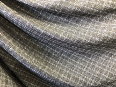 Check Linen ,Grey & Ice Blue