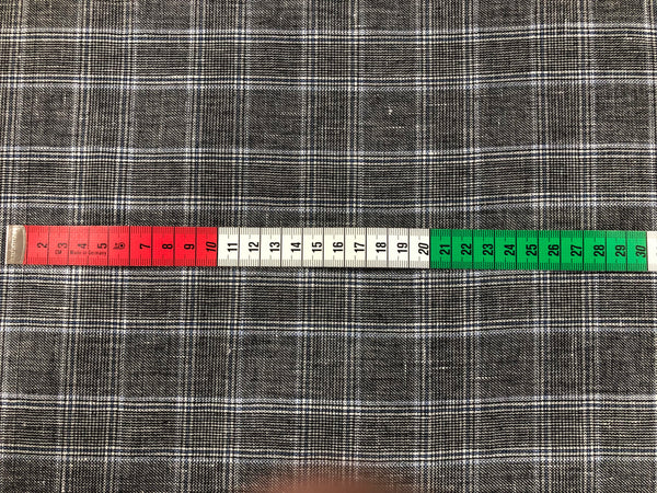 Check Linen ,Grey & Ice Blue