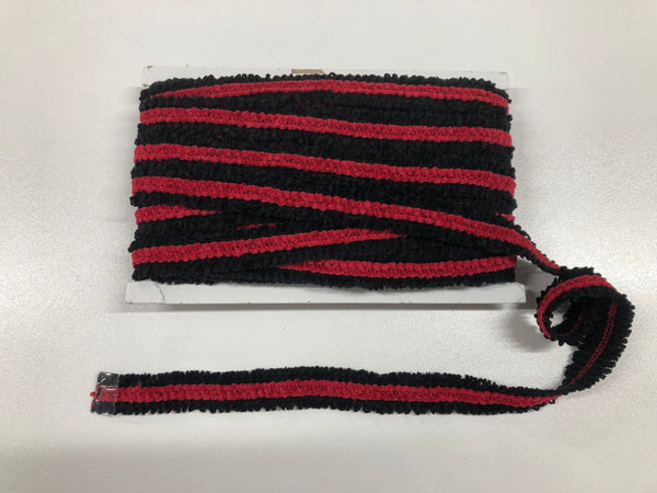 Black & Red  Braid Trim