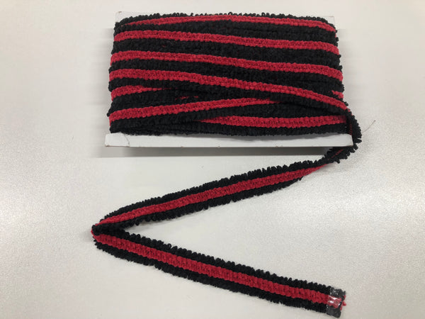 Black & Red  Braid Trim