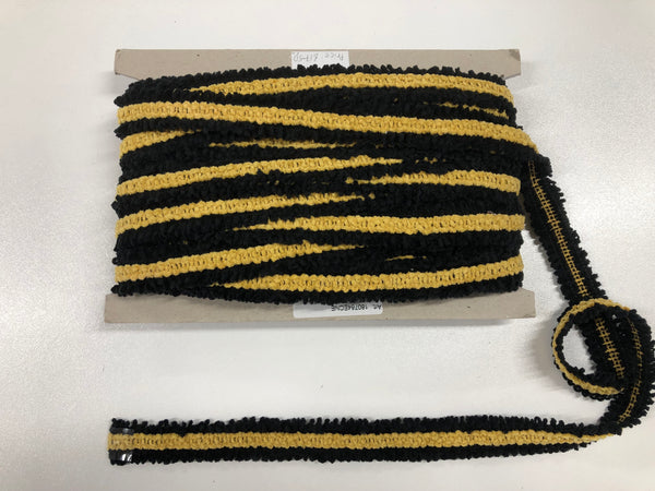 Black & Yellow  Braid Trim