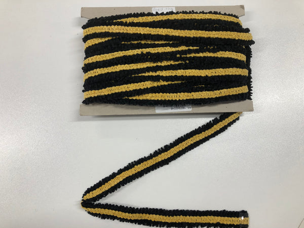 Black & Yellow  Braid Trim