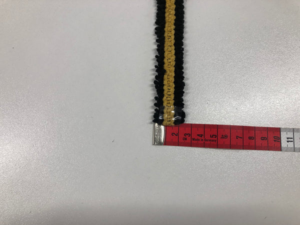 Black & Yellow  Braid Trim