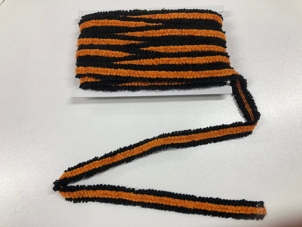 Black & Orange Braid Trim