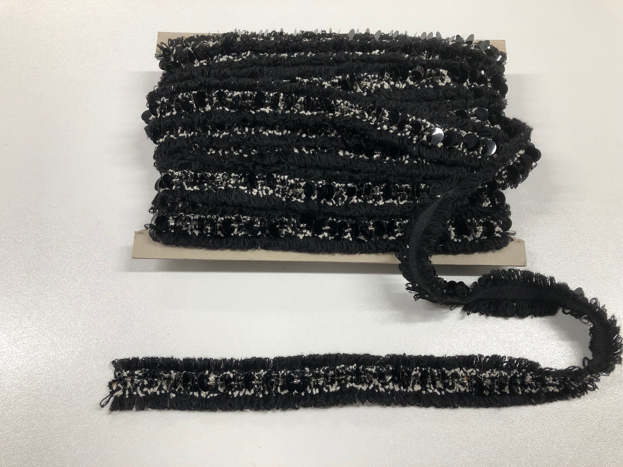 Black & White Textured Braid Trim