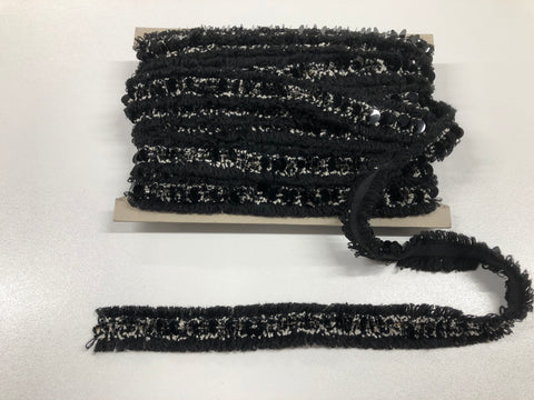 Black & White Textured Braid Trim
