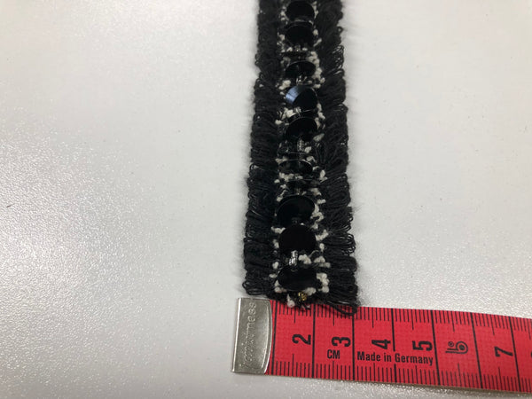 Black & White Textured Braid Trim