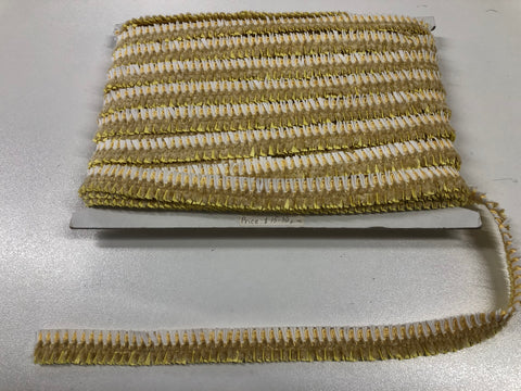 Yellow & White Braid Trim