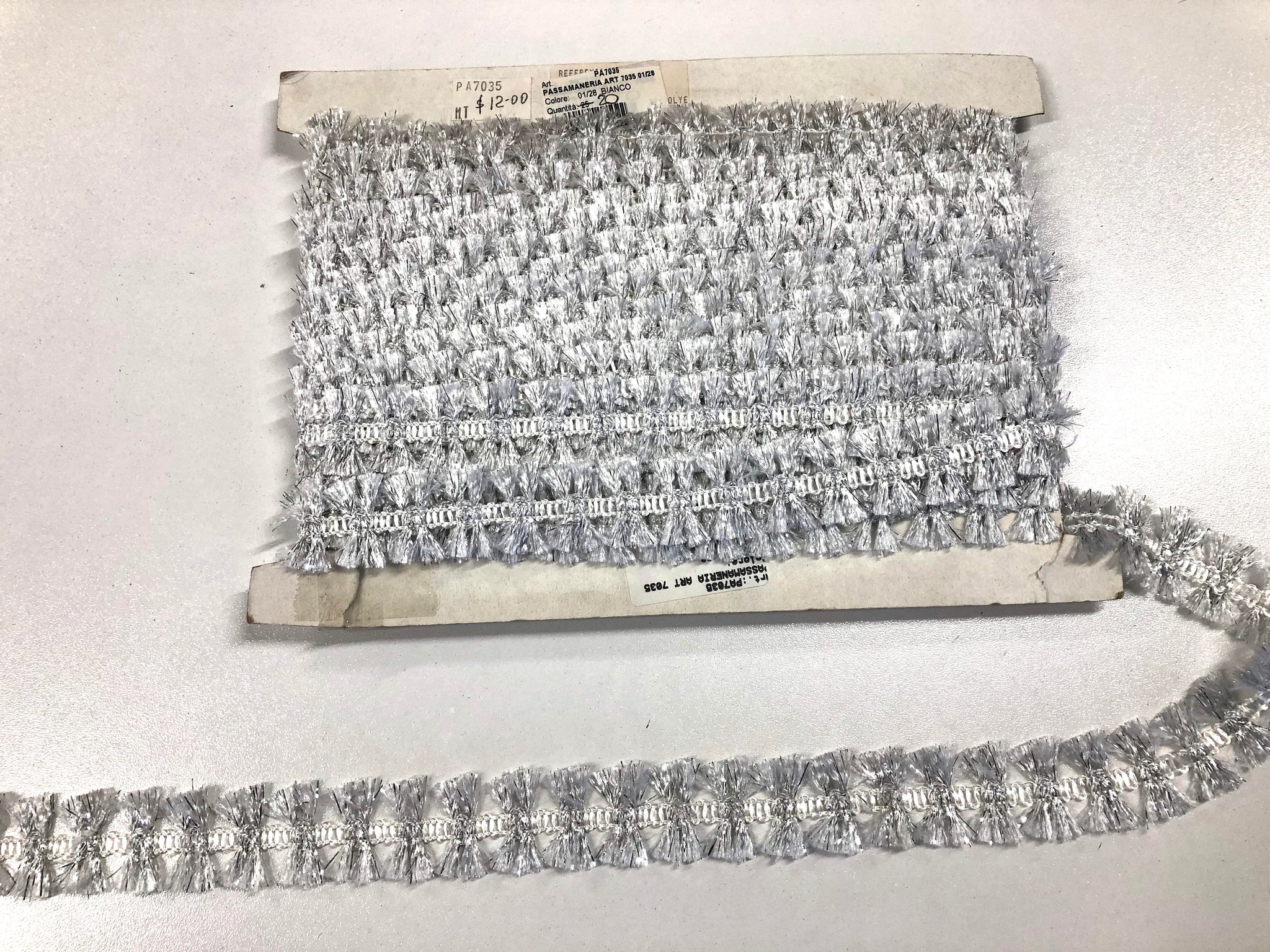 Braid Trim, White & Silver