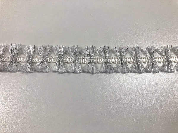 Braid Trim, White & Silver