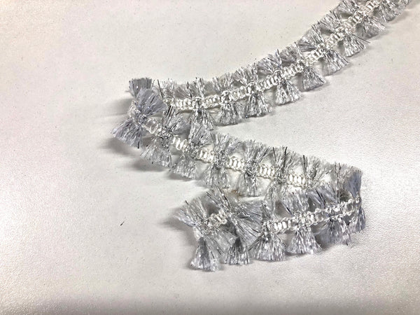 Braid Trim, White & Silver