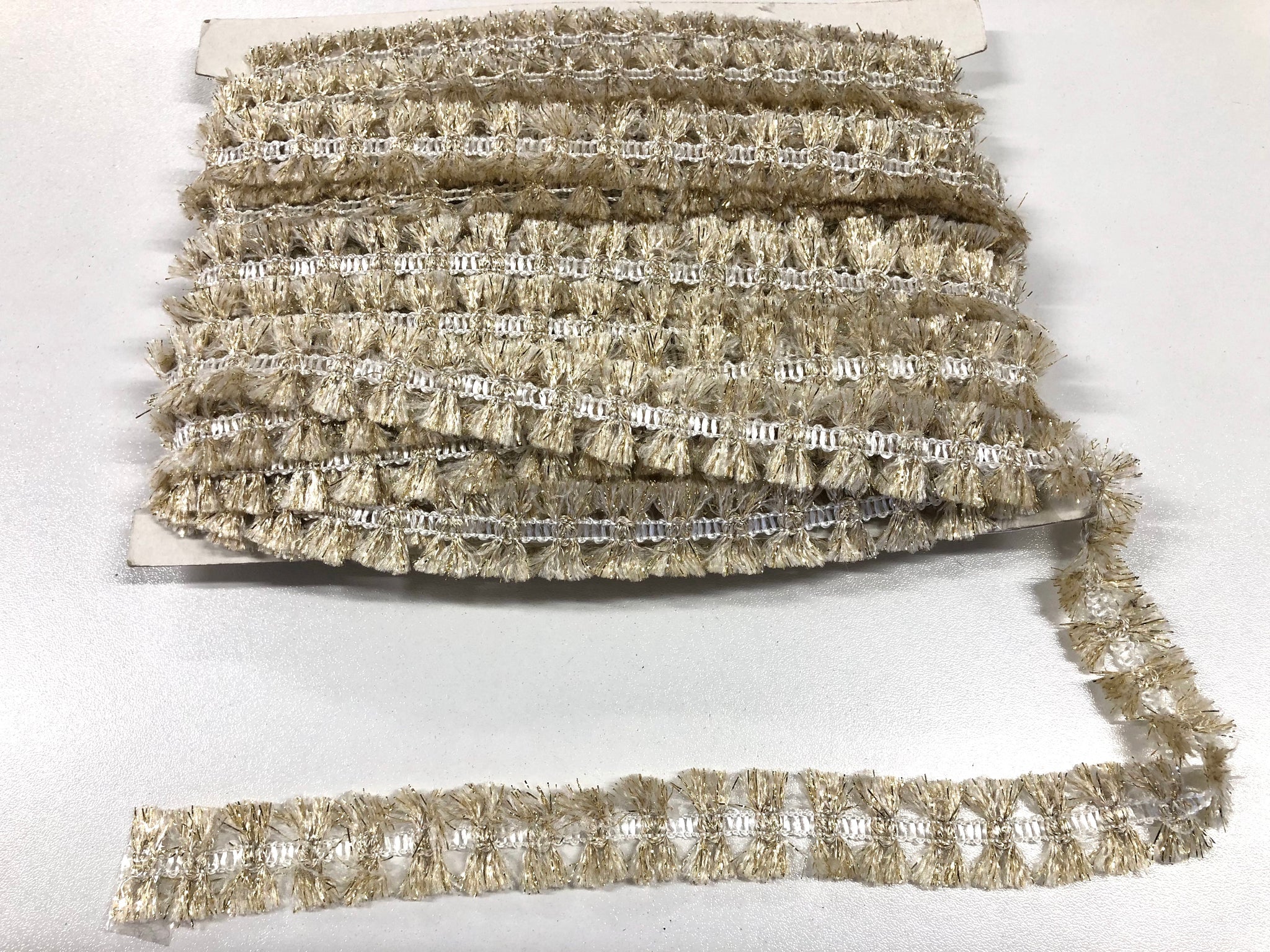 Braid Trim, White, Beige & Gold