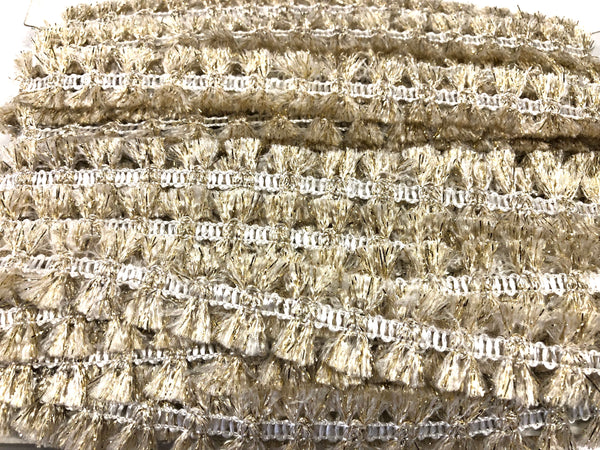 Braid Trim, White, Beige & Gold