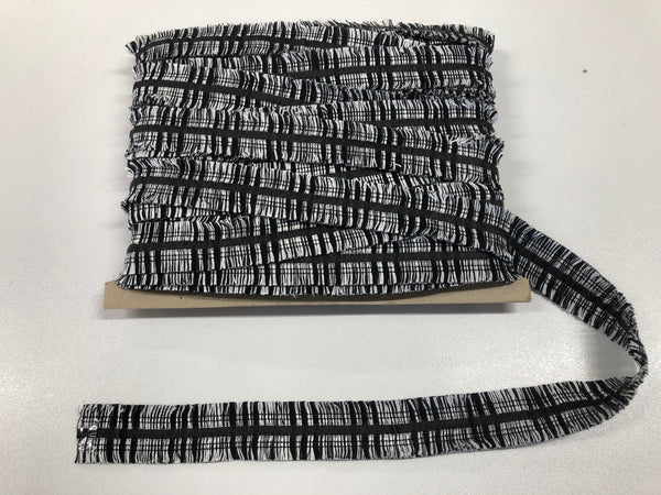 Cotton Braid Trim, White & Black